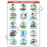 A2 formato plakatas vaikams „Sportas“