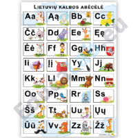 A2 formato plakatas vaikams „Lietuvių kalbos abėcėlė“