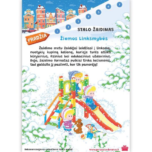 Nuotykių kupinas stalo žaidimas „Žiemos Linksmybės“