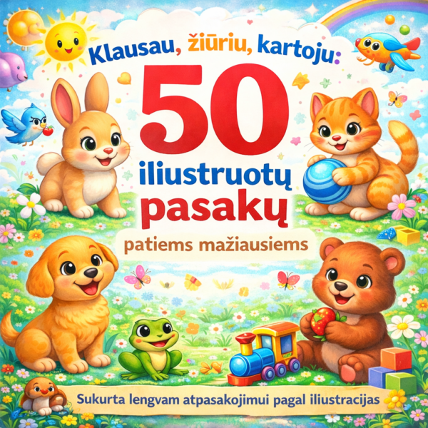 Klausau, žiūriu, kartoju: 50 iliustruotų pasakų patiems mažiausiems