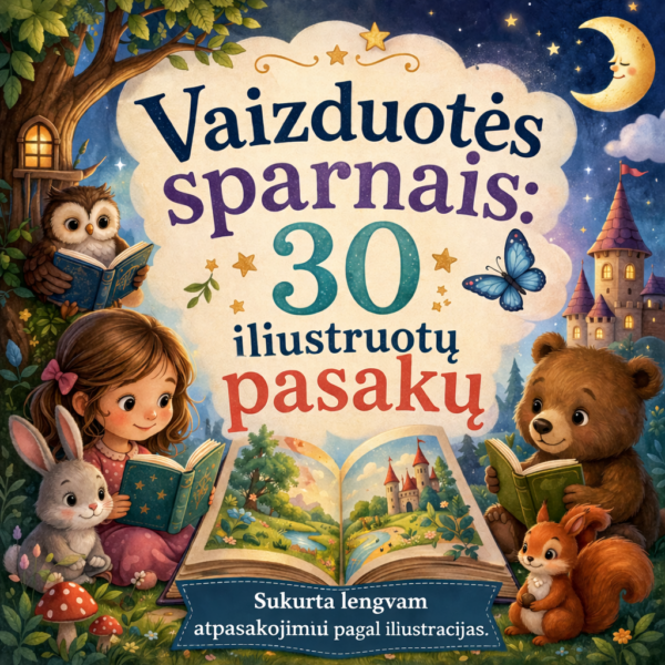 Vaizduotės sparnais: 30 iliustruotų pasakų